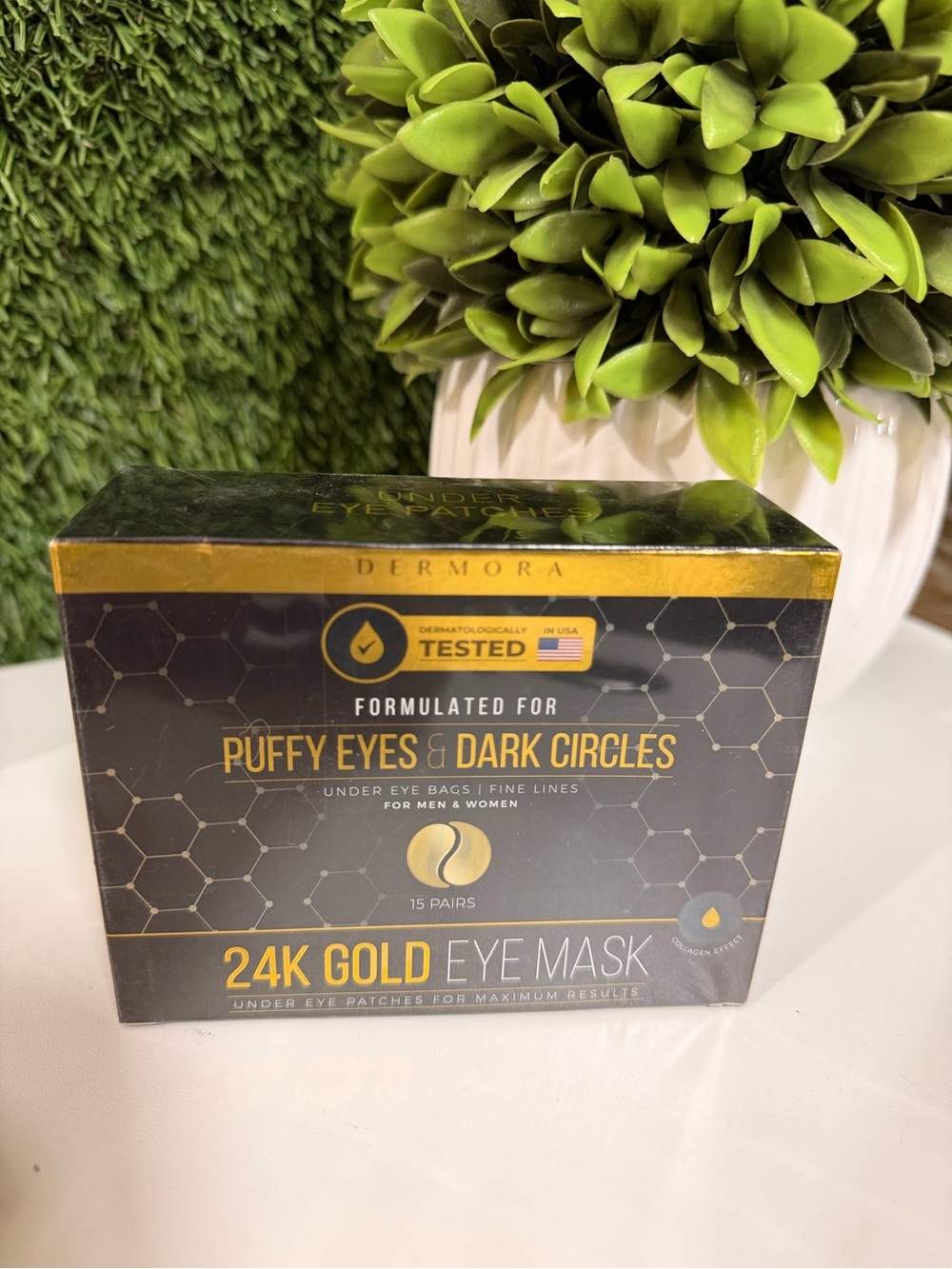 5 for $25 🌹Dermora 24K Gold Eye Mask - Puffiness & Dark Circles